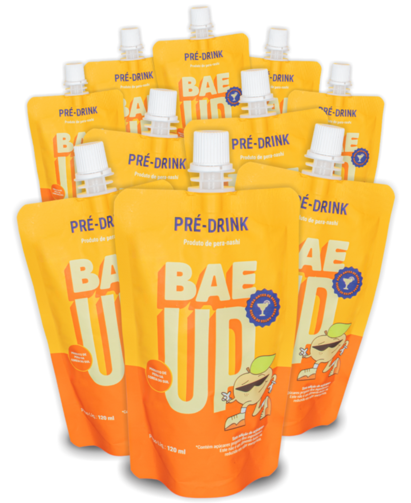 Kit de 10 Bae Up, suco de pera coreana bom para ressaca.